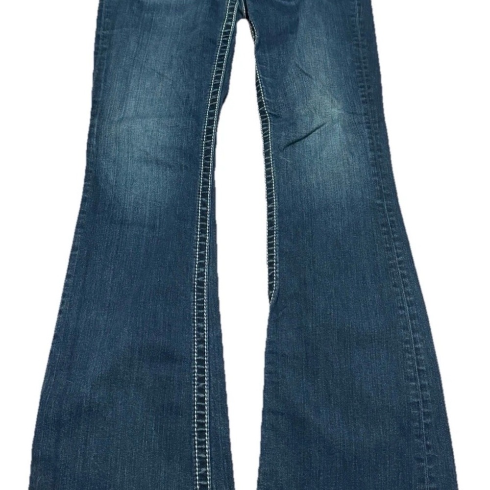 Miss Me Chloe Boot Cut Jeans Women 30 Dark Wash Western Y2K Blue Embroidered